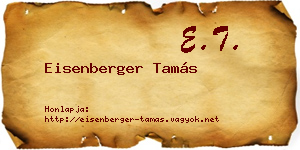 Eisenberger Tamás névjegykártya