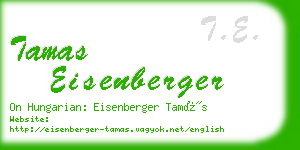 tamas eisenberger business card